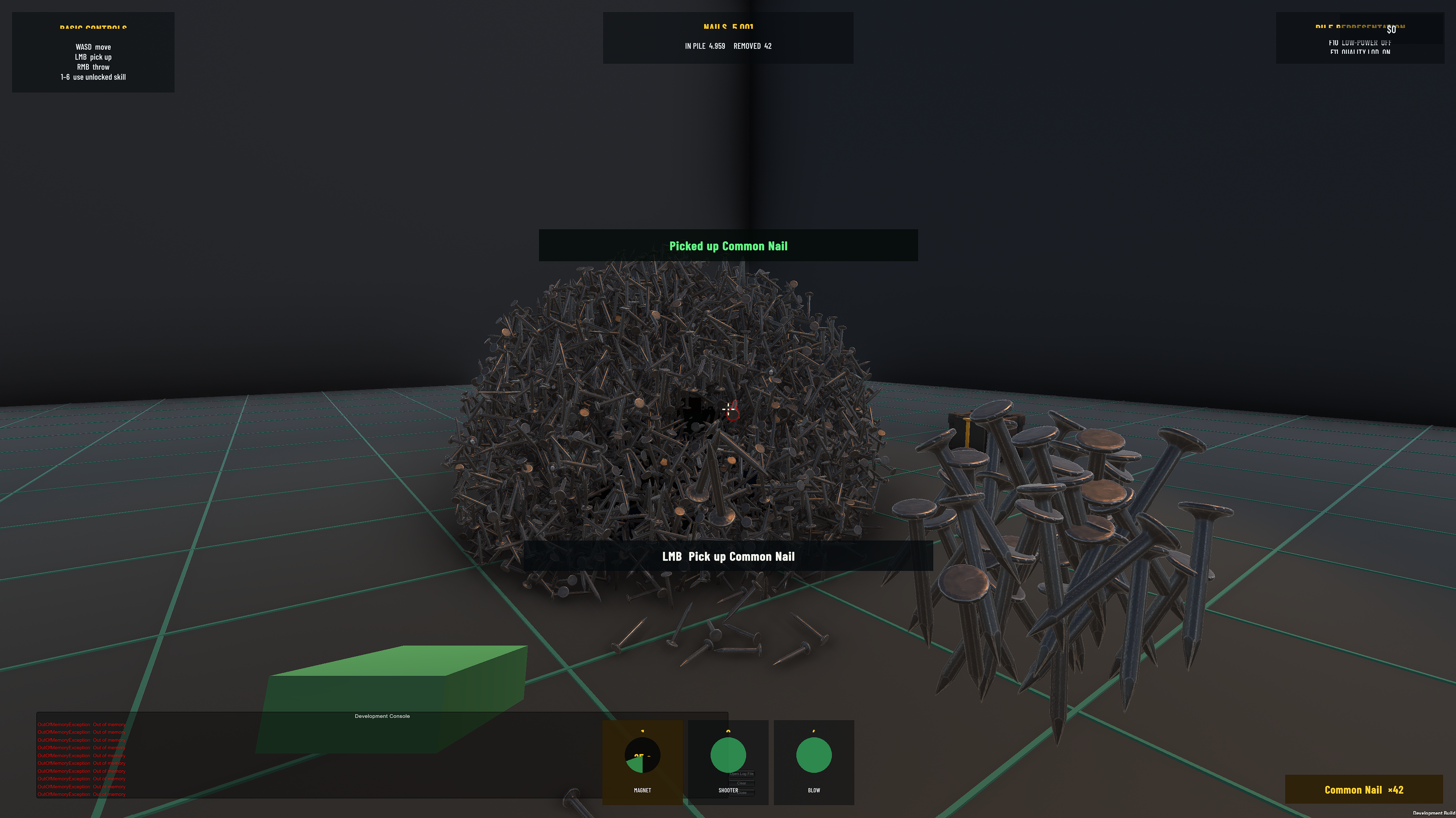 Collecting nails in Quest for the Golden Nail